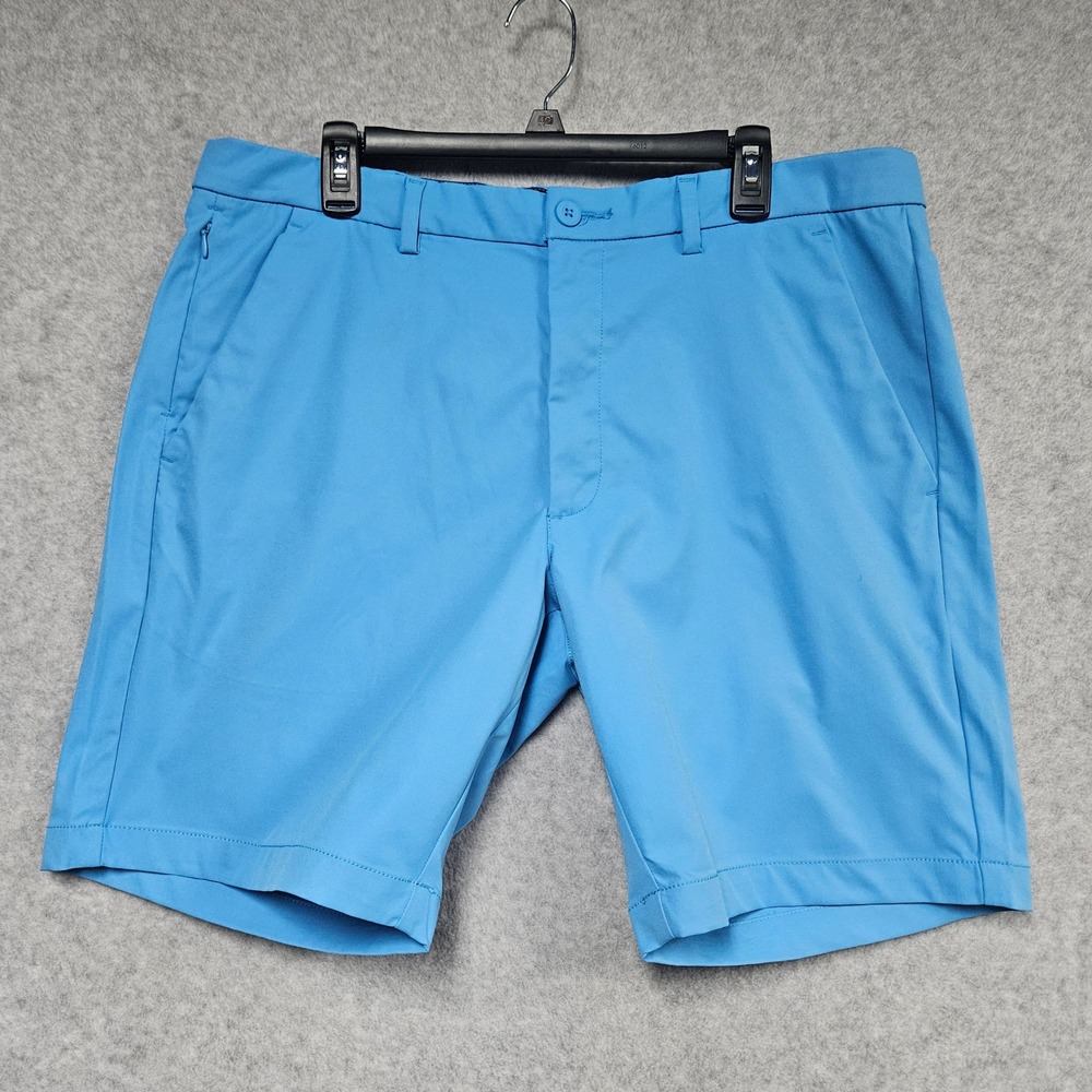 St. John's Bay Performance Shorts Men 38 Blue Flat Front Stretch Active Golf